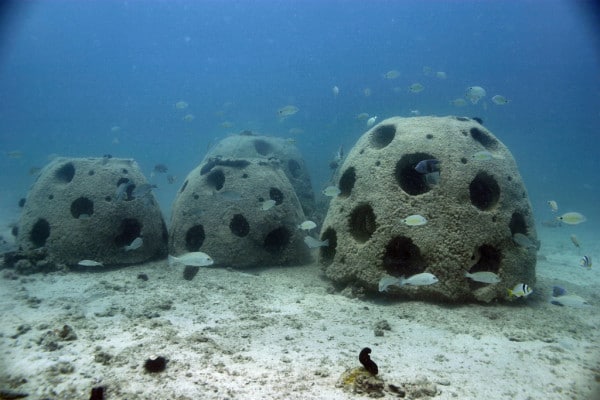 Boule imprimée en 3D au fond de l'océan